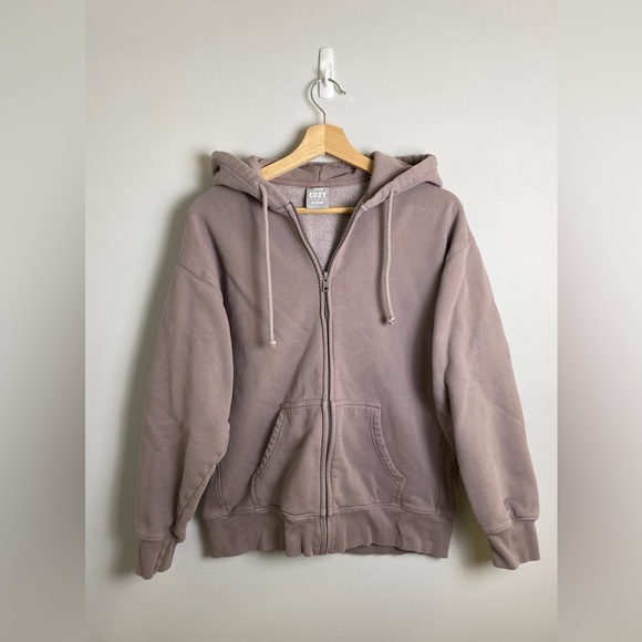 ARITZIA (TNA) Cozy Fleece Boyfriend Zip Hoodie (Size Small) - Picture 1 of 4